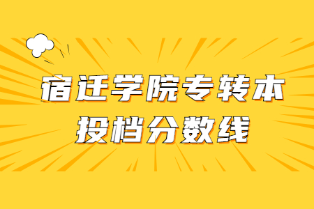 宿迁学院专转本投档分数线