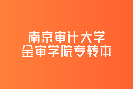 南京审计大学金审学院专转本